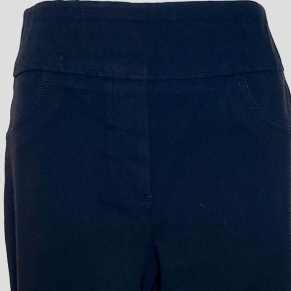 Ruby Rd. Black Straight Leg Mid Rise Pull On Jeans Regular Size 8 - Picture 5 of 6